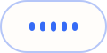 FlowClone's recording pill, listening: a rounded capsule with five small blue dots.