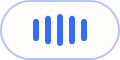 The recording pill while speaking: five blue bars of different heights.